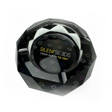 Silent Seeds Crystal Glass Ashtray